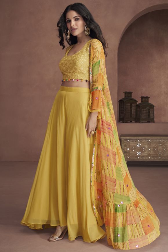 Gown Online | Buy Yellow party wear gown